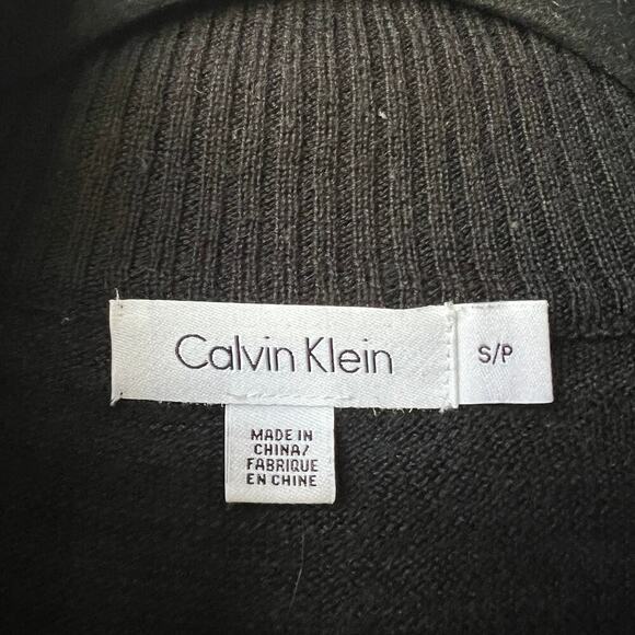 Calvin Klein Charcoal Ombre Full Zip Wool Blend Sweater Size Small - Picture 3 of 5